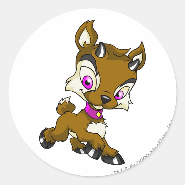 Sticker Rond Ixi Brown (Devant)