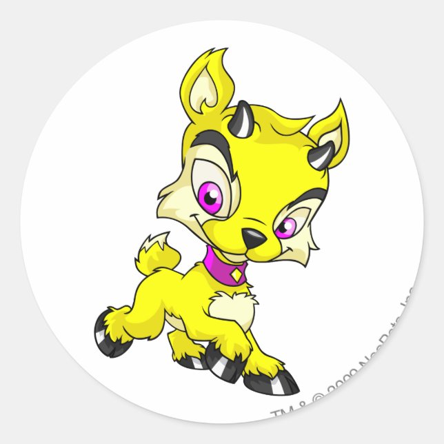 Sticker Rond Ixi jaune (Devant)