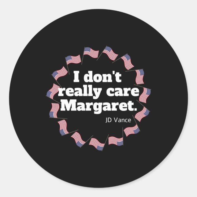 Sticker Rond J.d Vance Interview de J.d. Vance ‘i Don’t Really  (Devant)