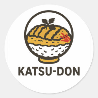 Sticker Rond j.food Confort japonais : Katsu-Don