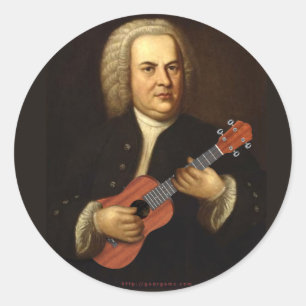 Sticker Rond J.S. Bach sur Uke
