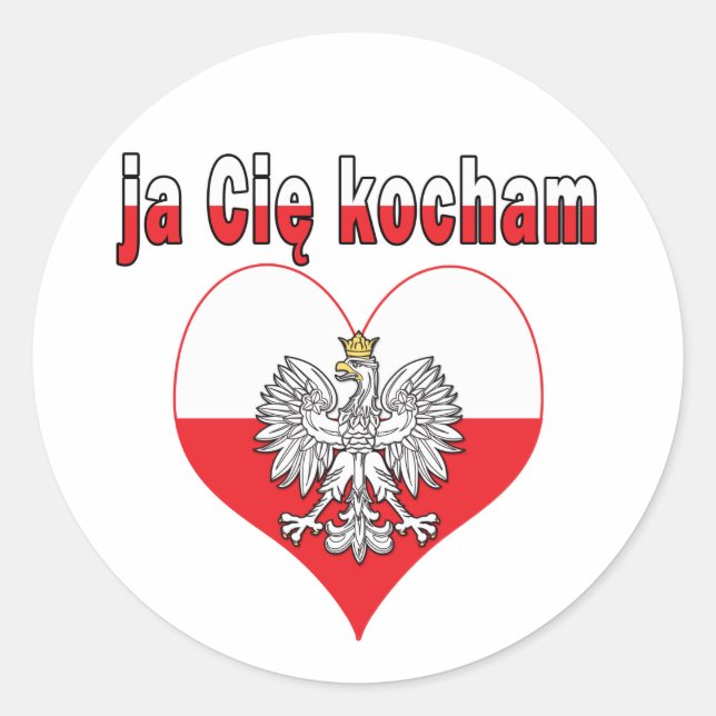 Sticker Rond ja Cie kocham Coeur de l'aigle (Devant)