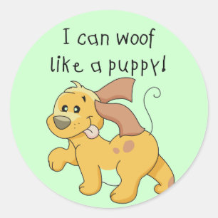 Sticker Rond J'aboie comme des T-shirts et des cadeaux d'un