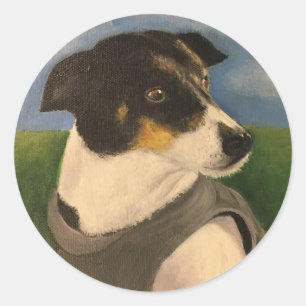 Sticker Rond Jack Le Sympa Chien