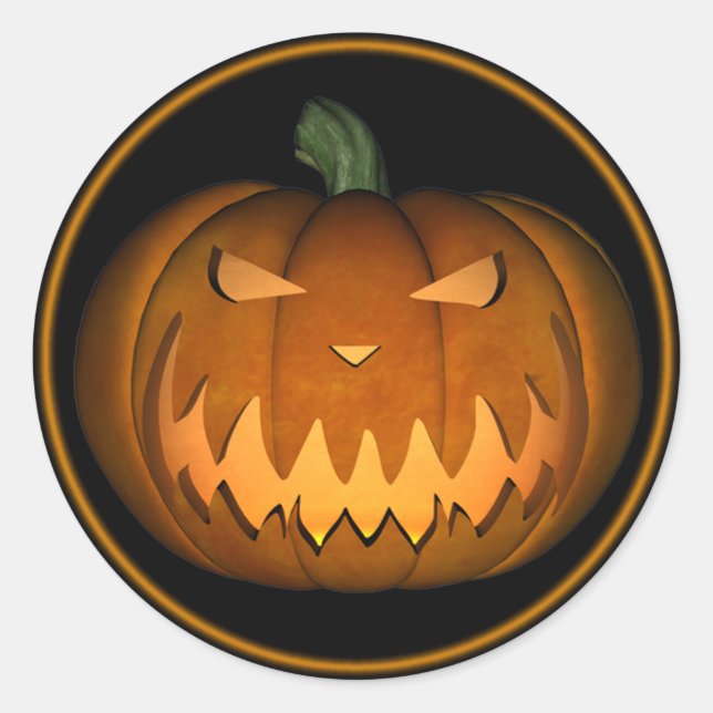 Sticker Rond Jack o' Lantern (Devant)