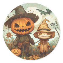 Jack-o'-lantern et Scarecrow