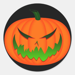 Sticker Rond Jack-O'Lantern II