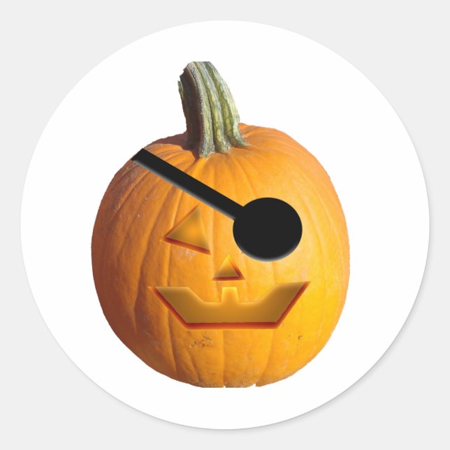 Sticker Rond Jack O'Lantern Pirate (Devant)