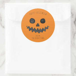 Sticker Rond Jack-o'lanterne   Joyeux traitement d'Halloween