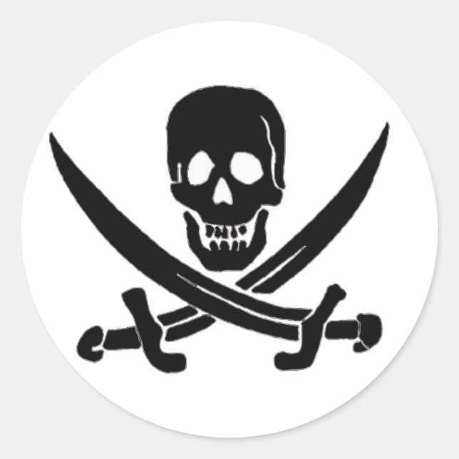 Sticker Rond Jack Rackham-Black (Devant)