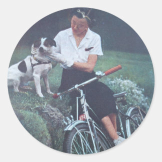 Sticker Rond Jack Russell Terrier
