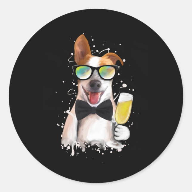 Sticker Rond Jack Russell Terrier (Devant)