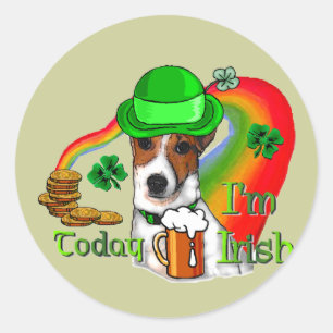 Sticker Rond Jack Russell Terrier St Pats