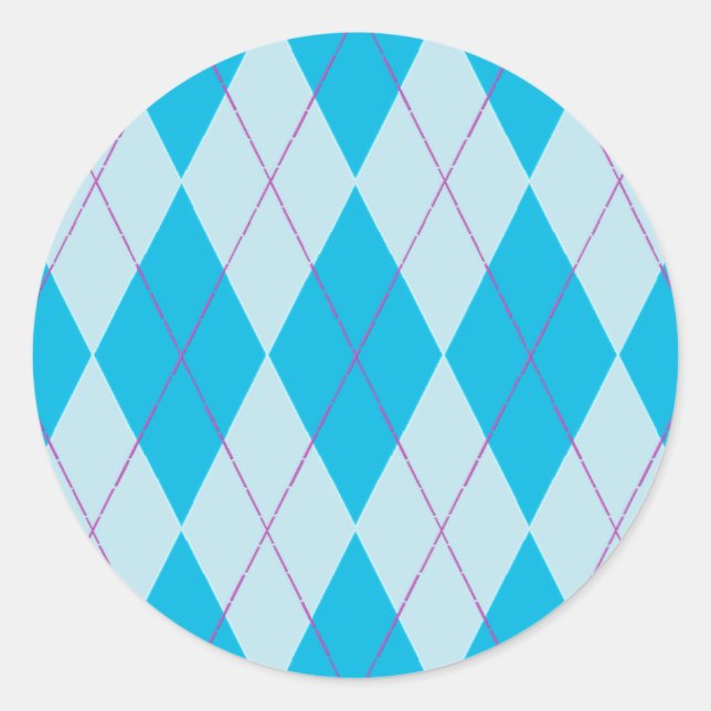 Sticker Rond Jacquard bleu (Devant)