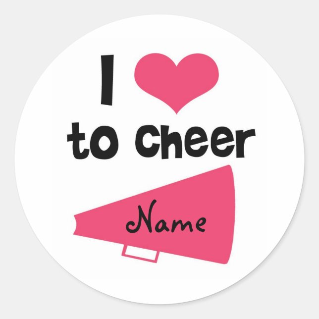 Sticker Rond J'adore Cheer - Cool Pom-pom girl Stuff (Devant)