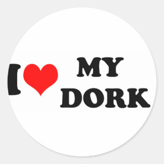 STICKER ROND J'ADORE (COEUR) MON DORK