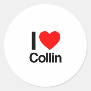 Sticker Rond j'adore collin