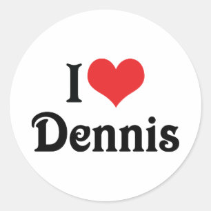 Sticker Rond J'adore Dennis