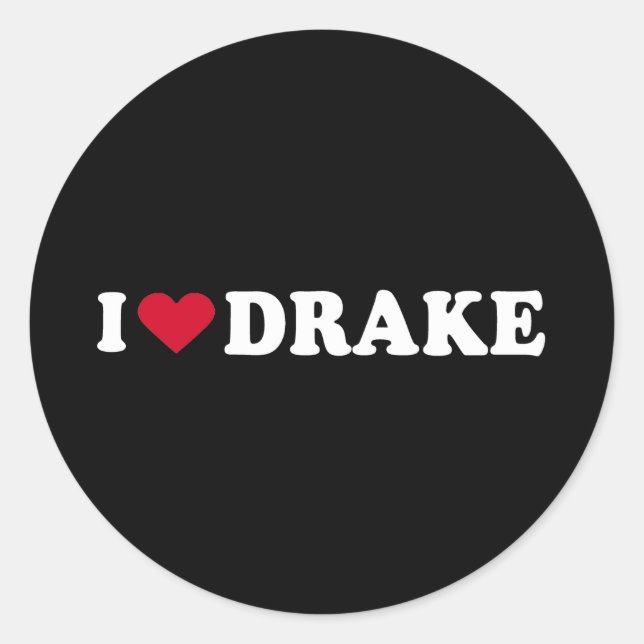STICKER ROND J'ADORE DRAKE (Devant)