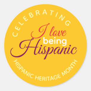 Sticker Rond J'adore être hispanique