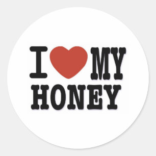 STICKER ROND J'ADORE HONEY