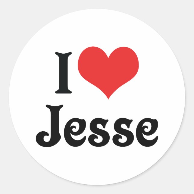 Sticker Rond J'adore Jesse (Devant)