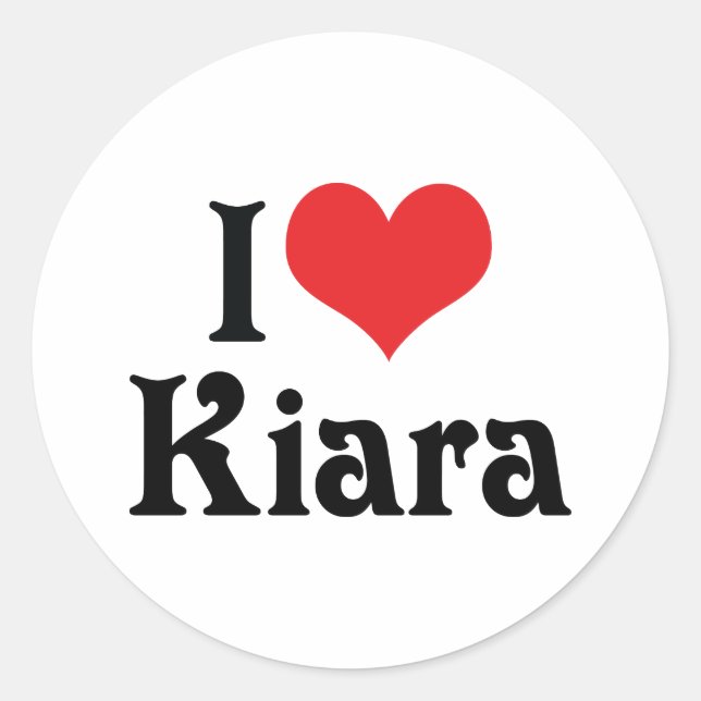 Sticker Rond J'adore Kiara (Devant)