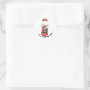 Sticker Rond J'Adore La Gomme À Chewing