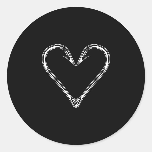 Sticker Rond J'adore la performance de pêche  (Devant)