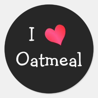 Sticker Rond J'adore la tourte d'avoine