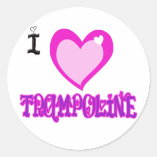 Sticker Rond J'ADORE LA Trampoline