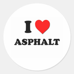 Sticker Rond J'adore l'asphalte