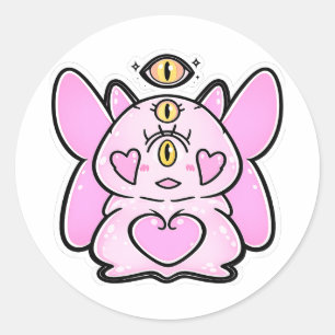 Sticker Rond J'adore l'autocollant de créature fantastique Kage
