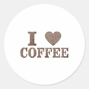 STICKER ROND J'ADORE LE CAFÉ