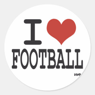 STICKER ROND J'ADORE LE FOOTBALL