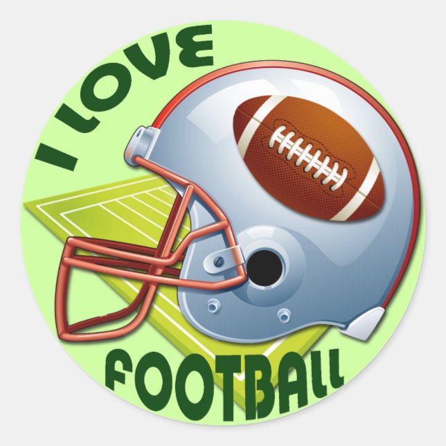 STICKER ROND J'ADORE LE FOOTBALL (Devant)