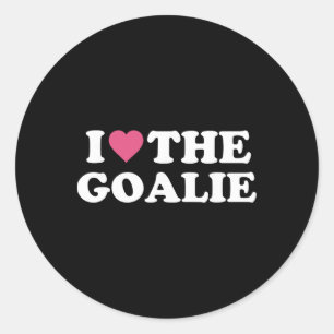 Sticker Rond J'adore le gardien de but Mignon Gardien de Footba