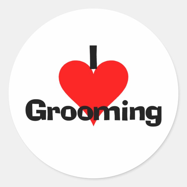 Sticker Rond J'adore le grossissement (Devant)