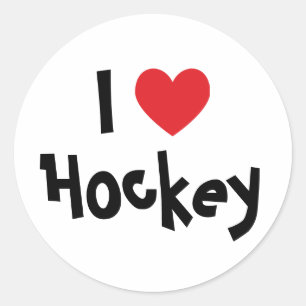 Sticker Rond J'adore le hockey