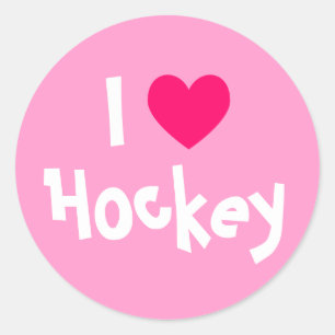 Sticker Rond J'adore le hockey