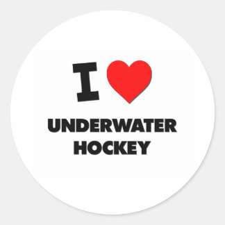 Sticker Rond J'adore le hockey sous-marin