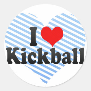 Sticker Rond J'adore le kickball
