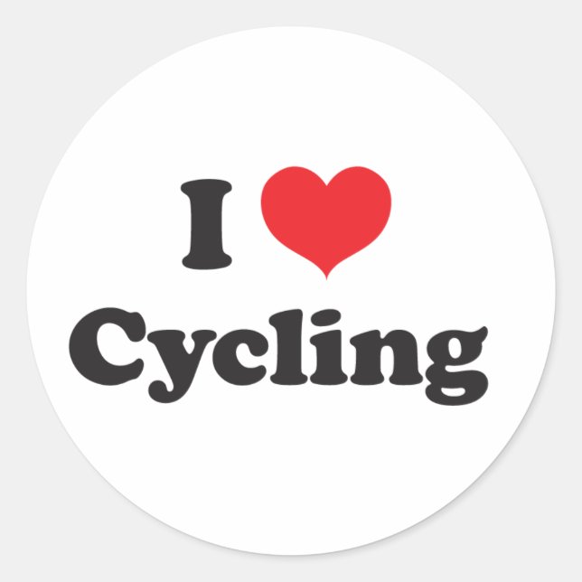 Sticker Rond J'adore le vélo (Devant)