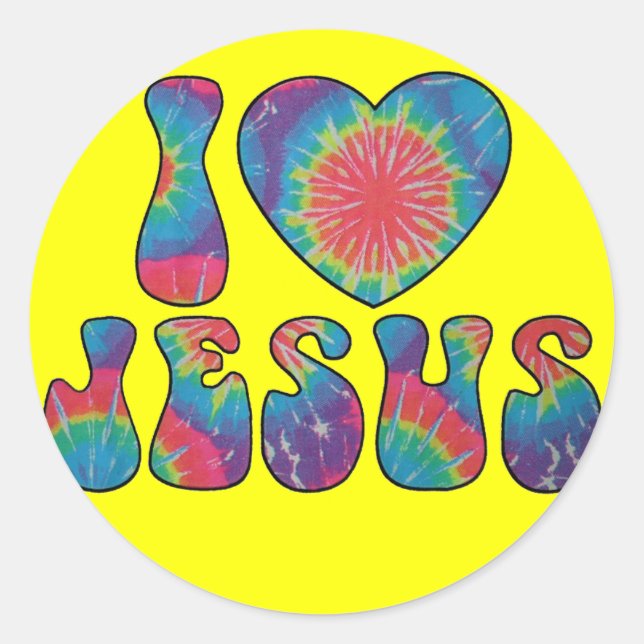 STICKER ROND J'ADORE LES BÂTIMENTS JÉSUS (Devant)