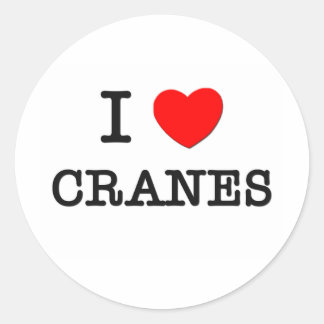 Sticker Rond J'adore les CRANES