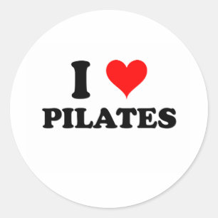 Sticker Rond J'adore les Pilates