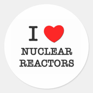Sticker Rond J'adore les réacteurs nucléaires