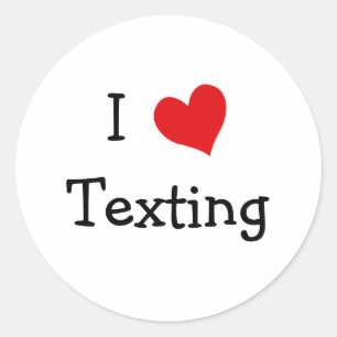 Sticker Rond J'adore les SMS