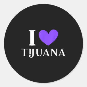 Sticker Rond J'adore les vacances à Tijuana au Mexique