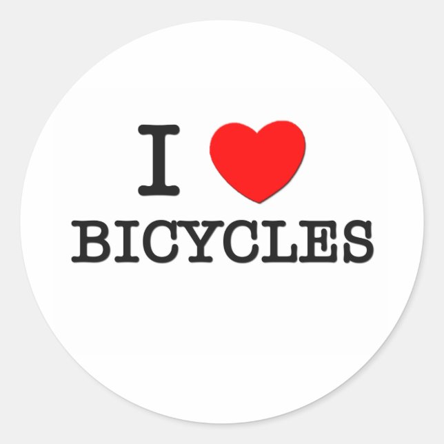 Sticker Rond J'adore les vélos (Devant)